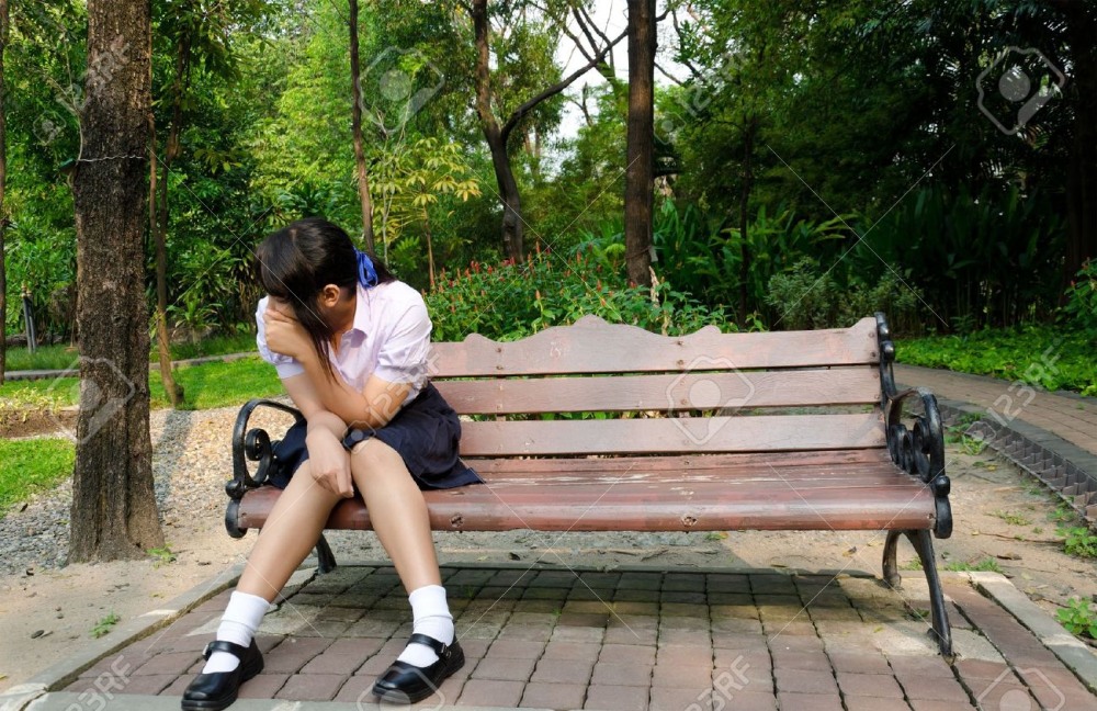 The girl was fucked in the park