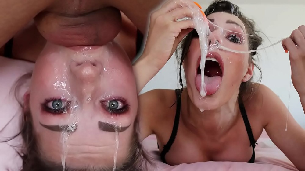 Beautiful chicks cum in mouth