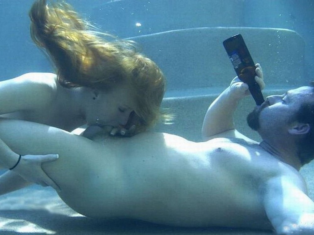 The girl finished under water