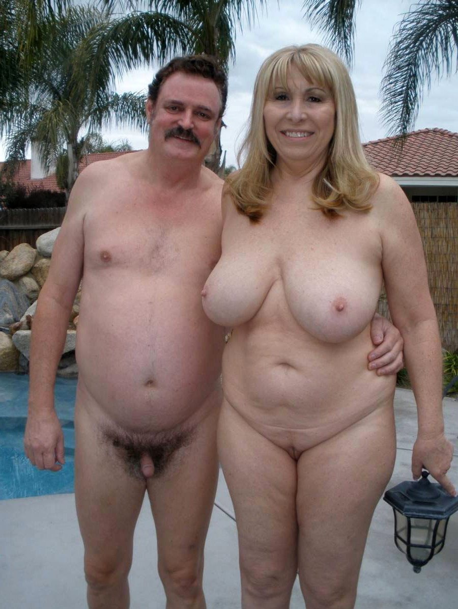 Naked elderly old women