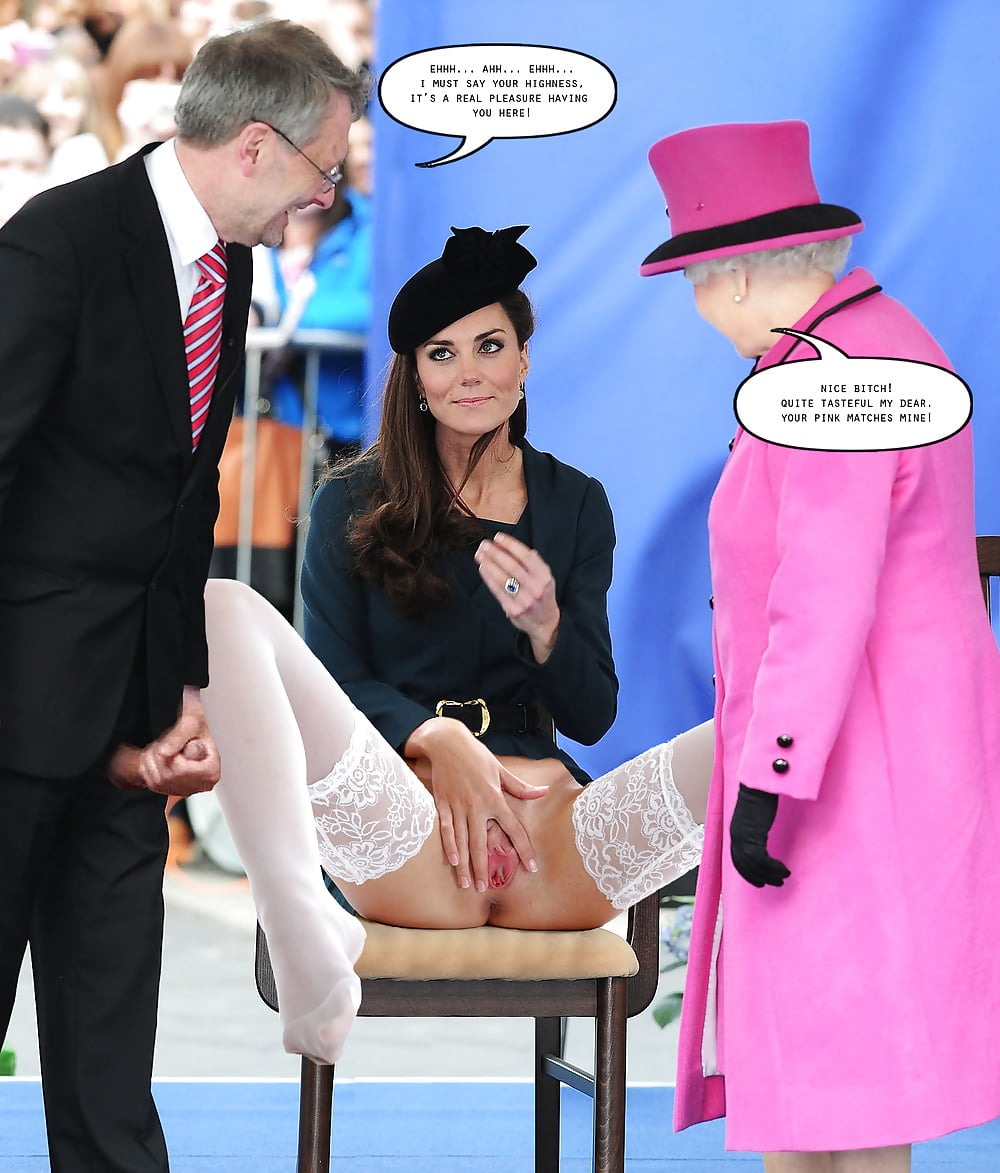 Naked Princess of Great Britain without panties