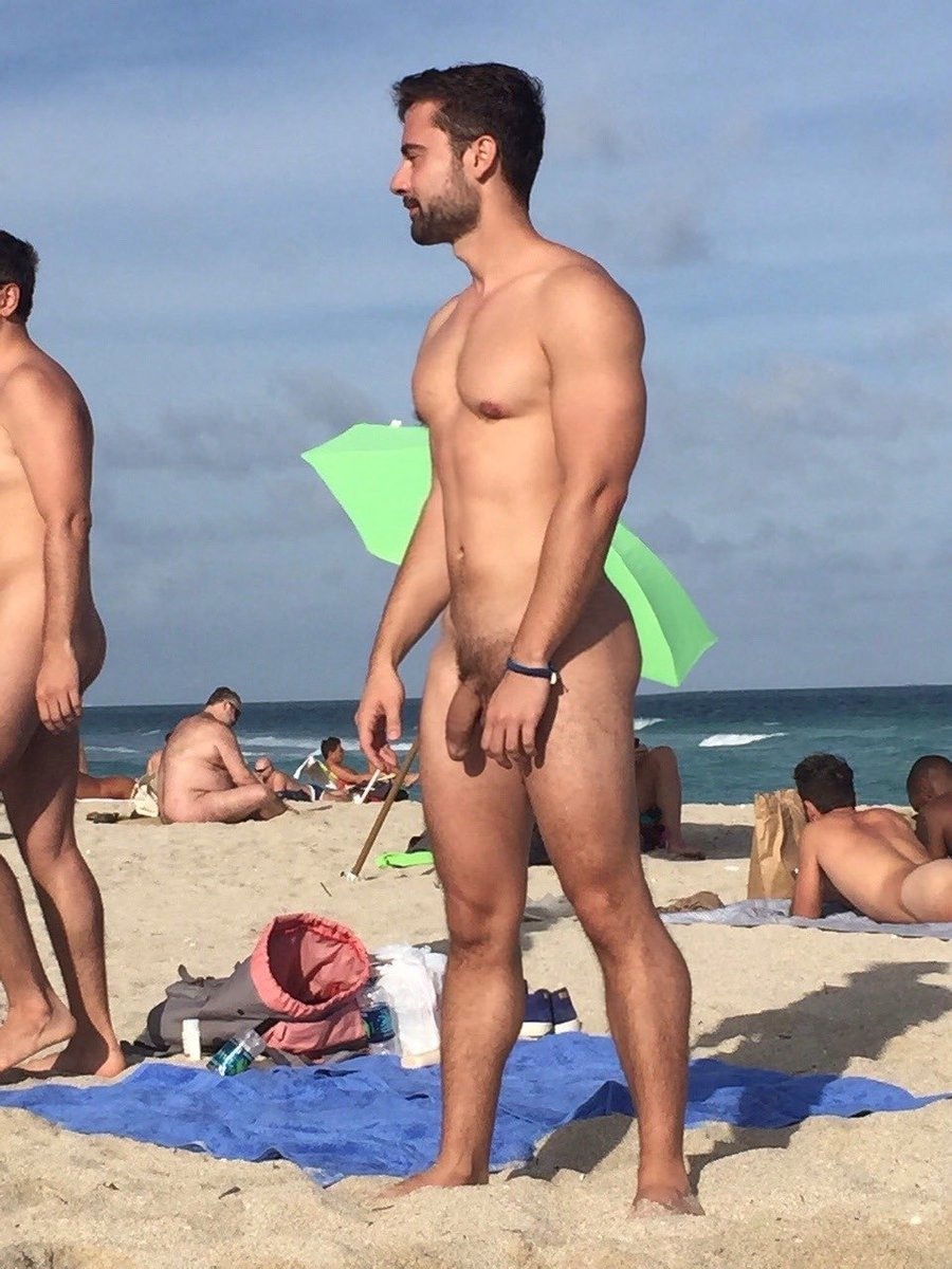 Nudist beach naked men