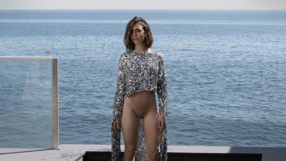 Lily James in the film exception to nude