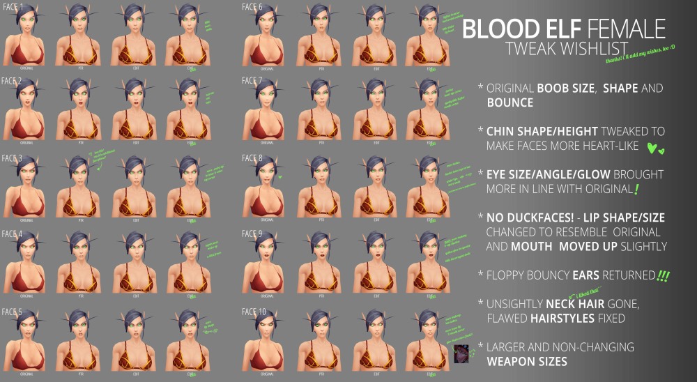 Naked breasts of different shapes