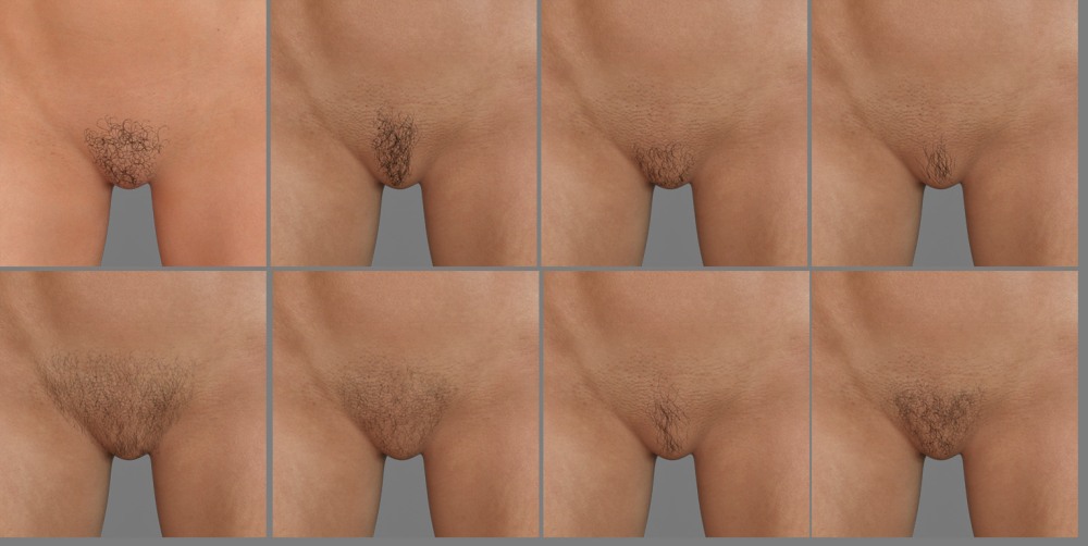 Little hair on the pubis