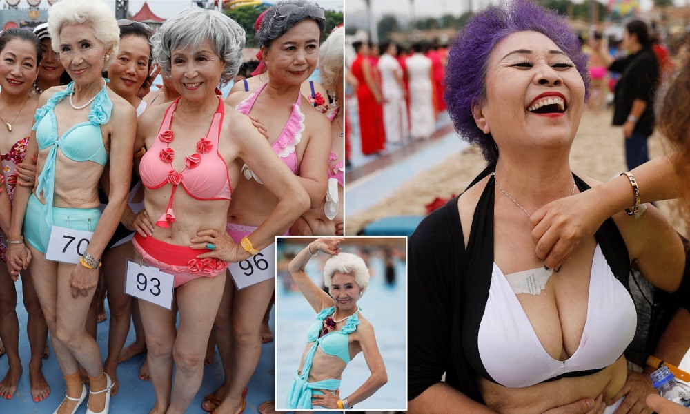 Big -breasted Asian grandmothers