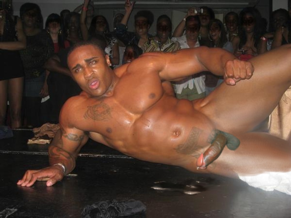 Male striptease naked