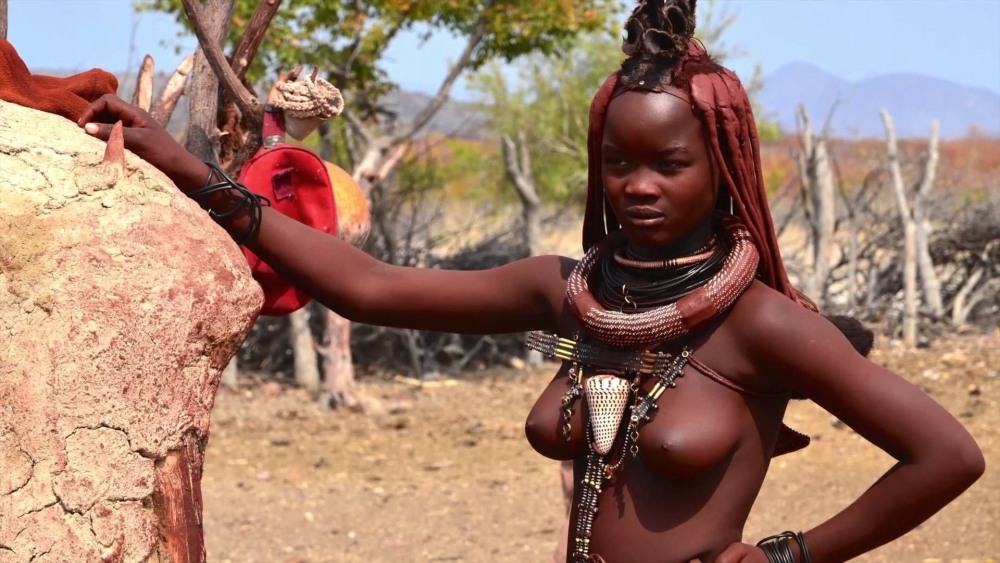 White woman in Africa nude