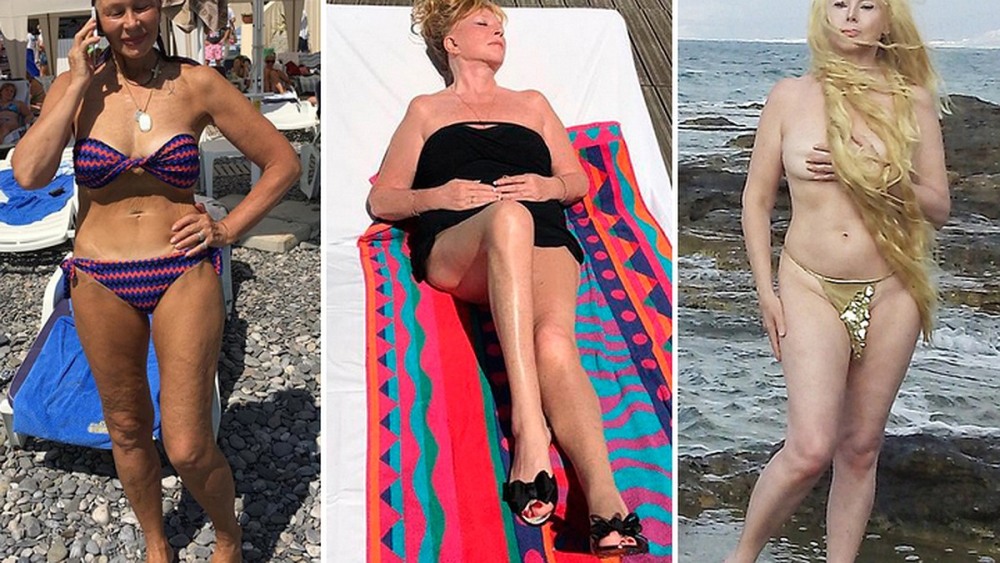Alla Pugacheva in his youth in a swimsuit