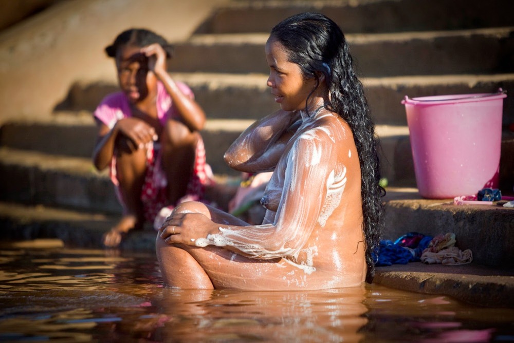 Vietname Women Bathing in River