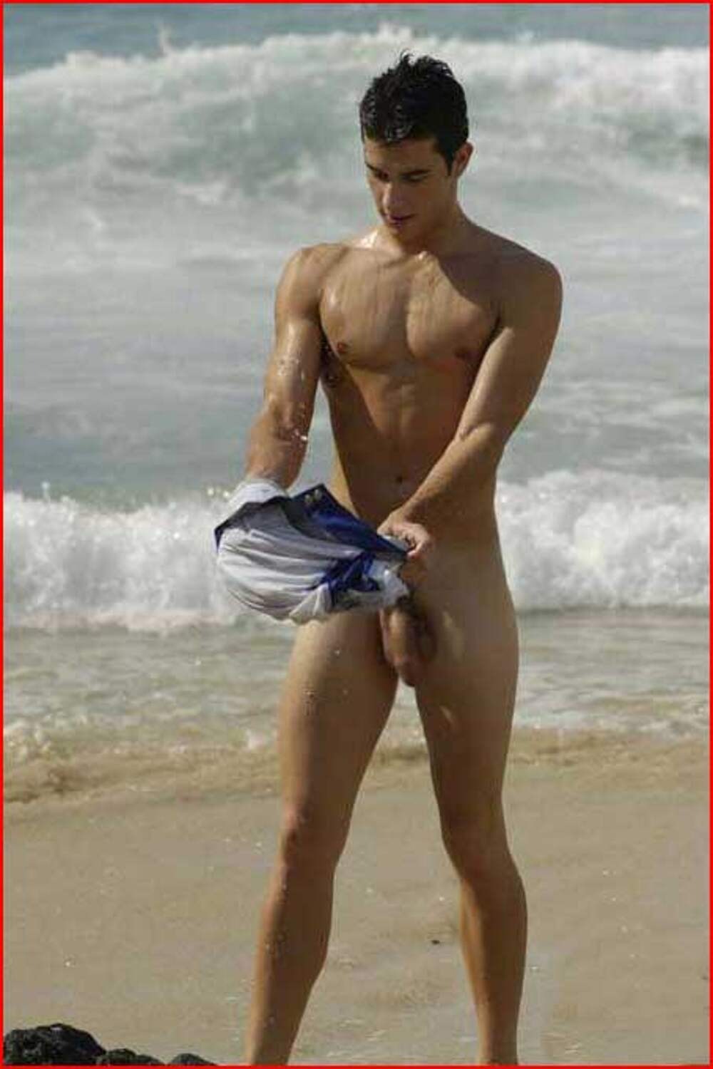 Jerked off the guy on the beach