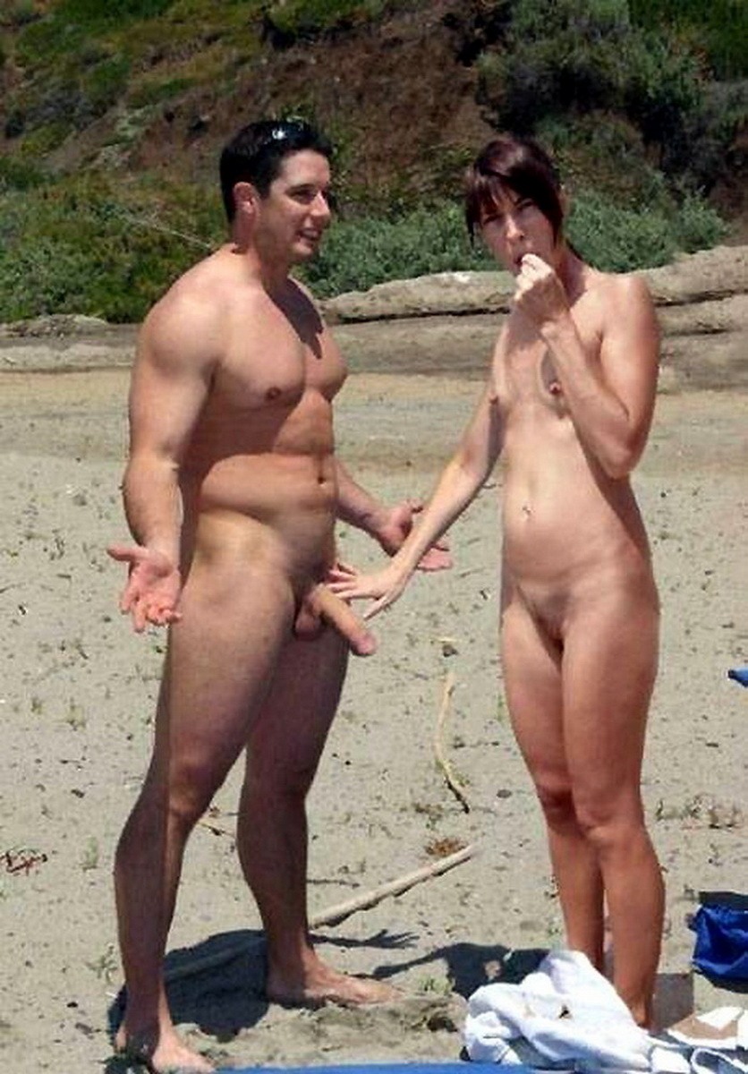 Erection on a nudic beach