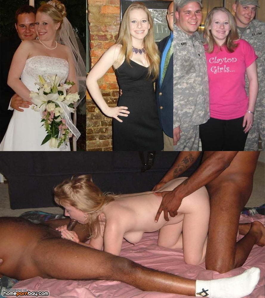 The embarrassed wife undresses