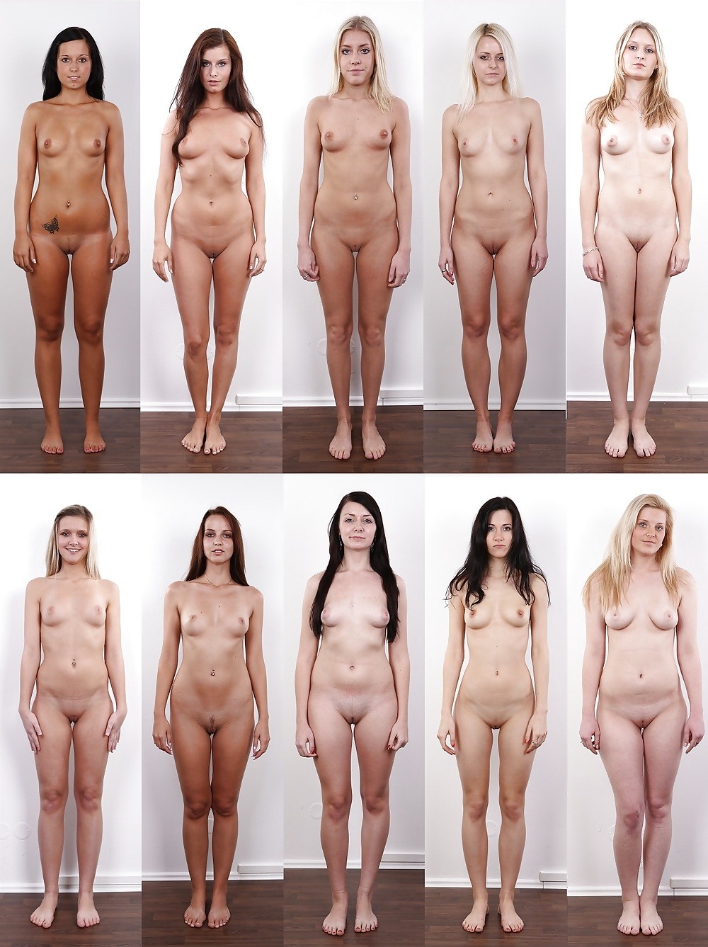 Naked women in front and back