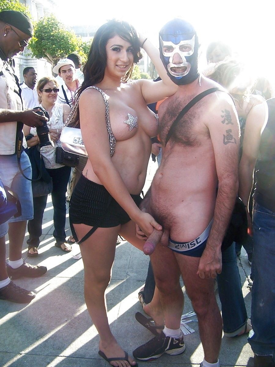 Man and woman naked are standing