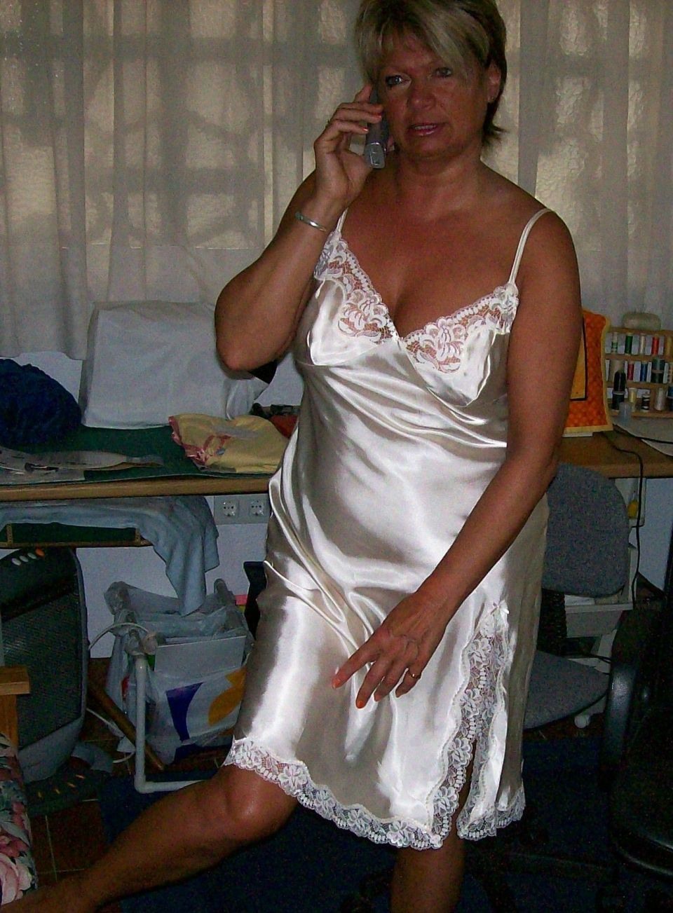 On a corporate party in tights