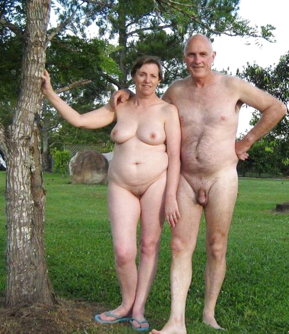 Naked old women on the beach