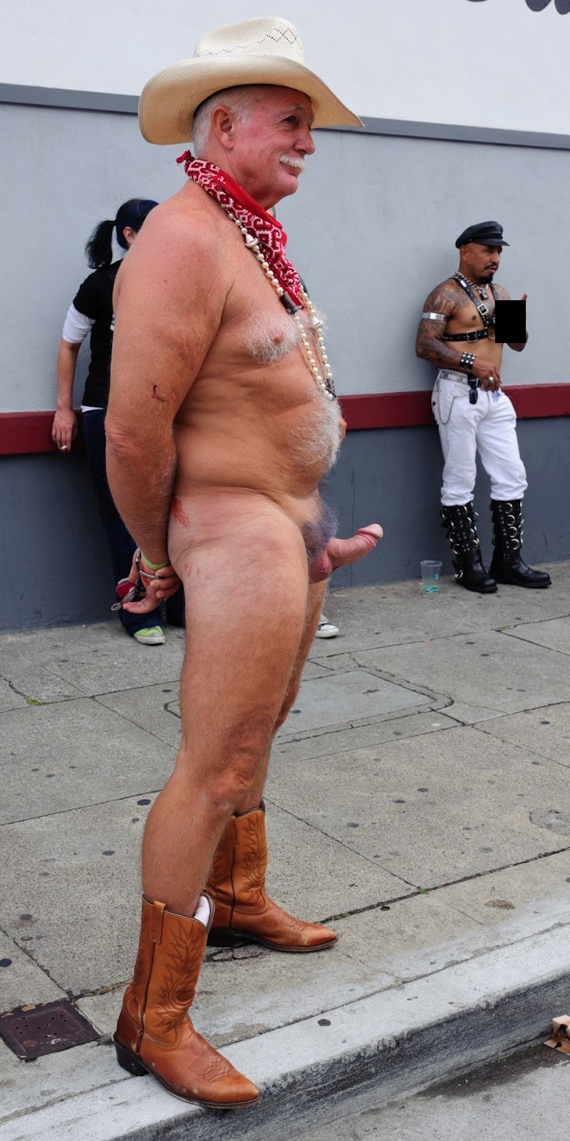 Naked girls and old grandfather