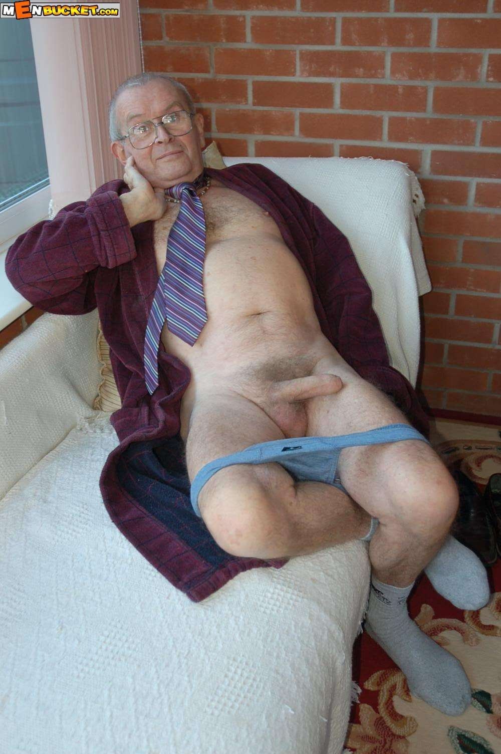 Old fat men pierce