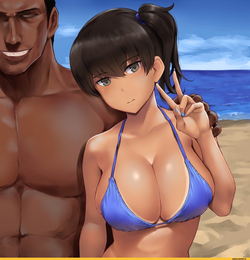 Girls have fun on the beach
