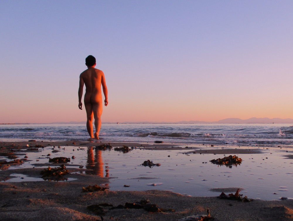 Beautiful naked guys on the beach