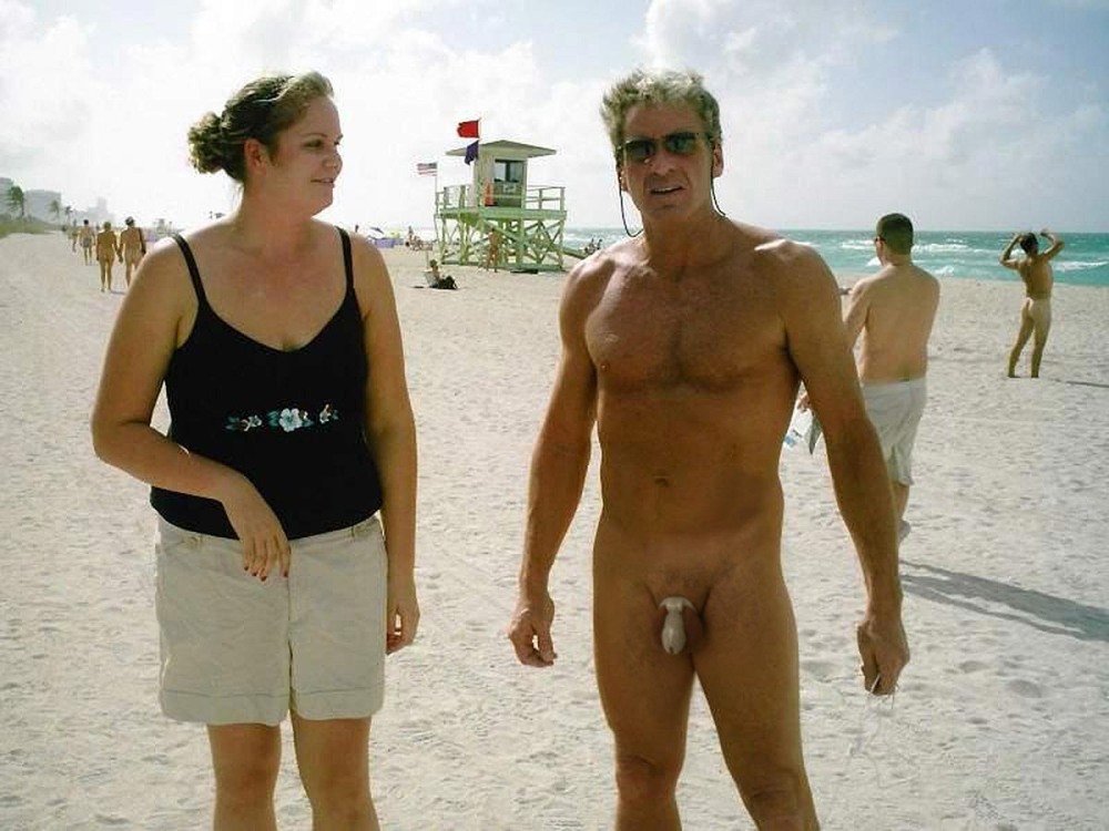 Excited member on the beach