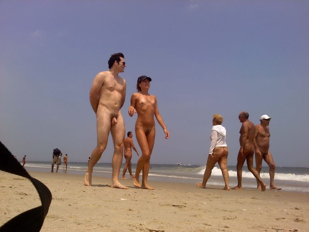 Exhibitionist man on the beach