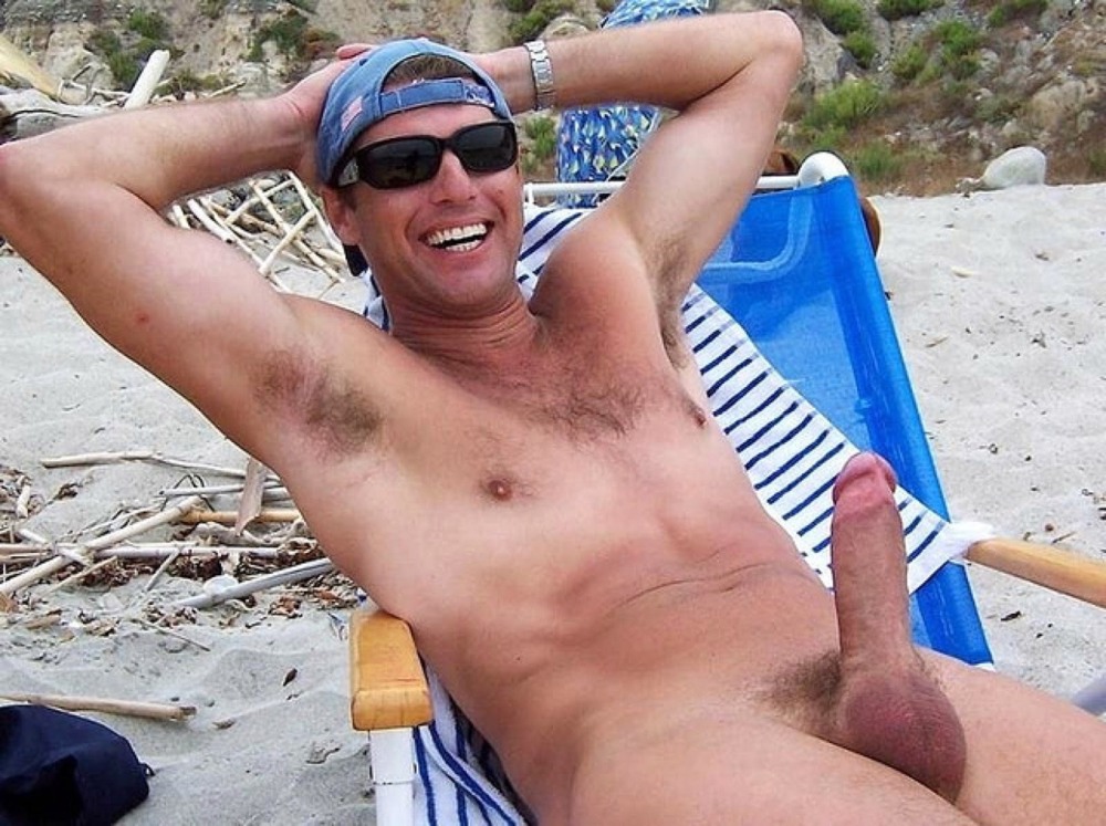 Naked men on a nudic beach