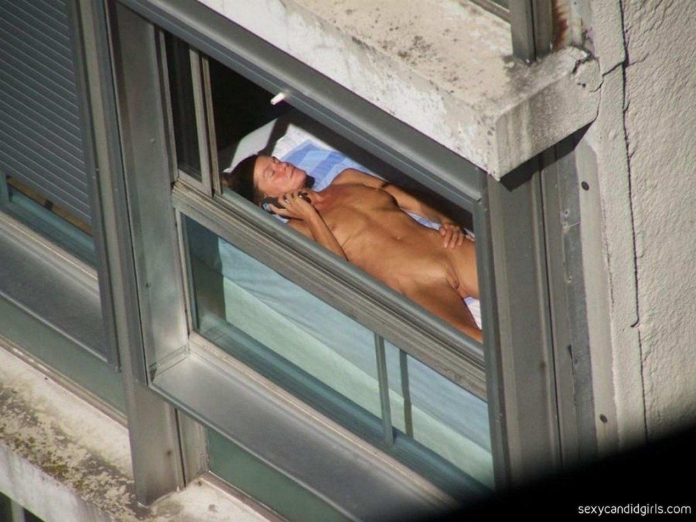 Neighbors fuck on the balcony