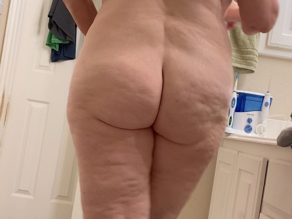 Naked asses with cellulite