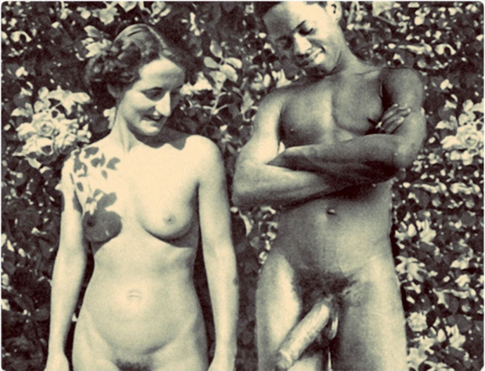 Naked retro couples erection