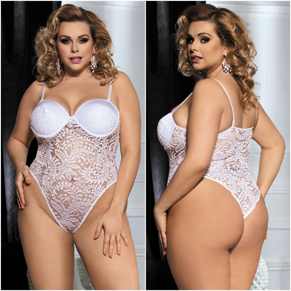 Mature in transparent clothes