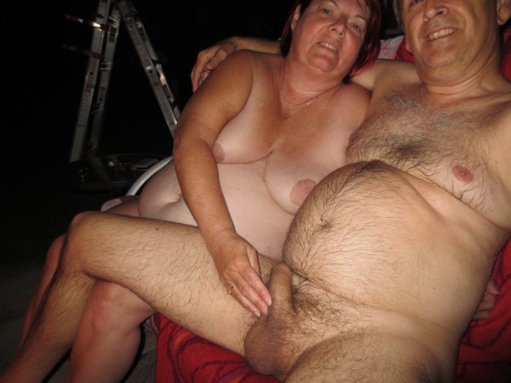 Naked mature pairs on the beach