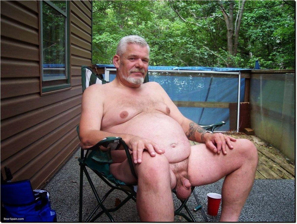 Naked mature men in nature