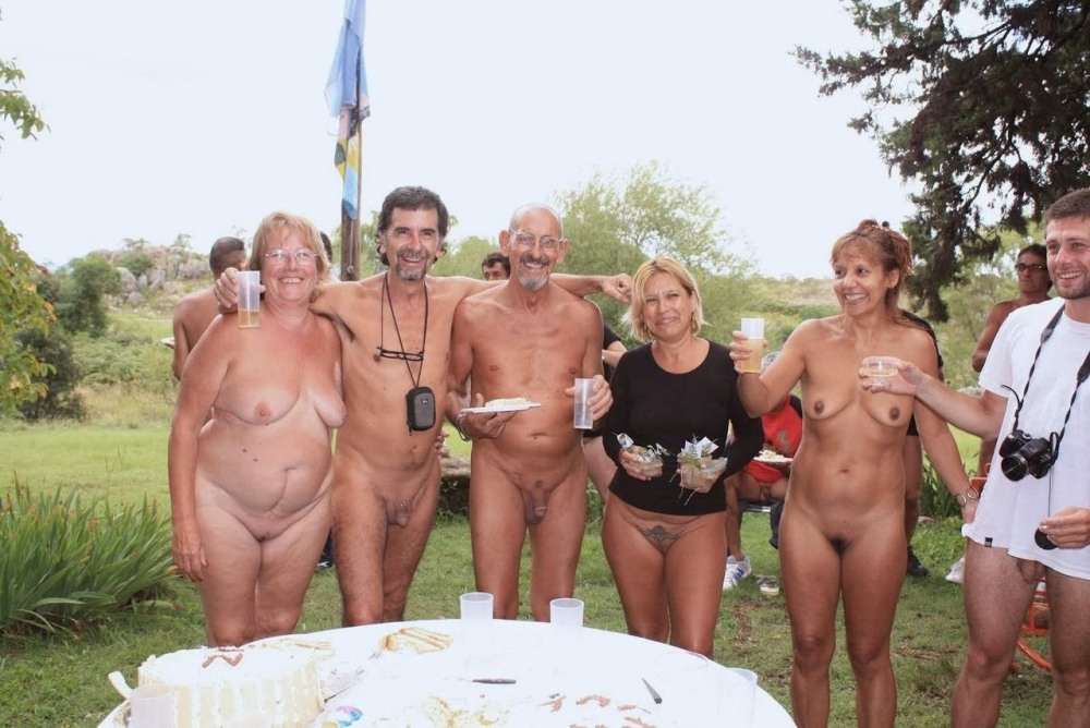 Adult nudists on the beach