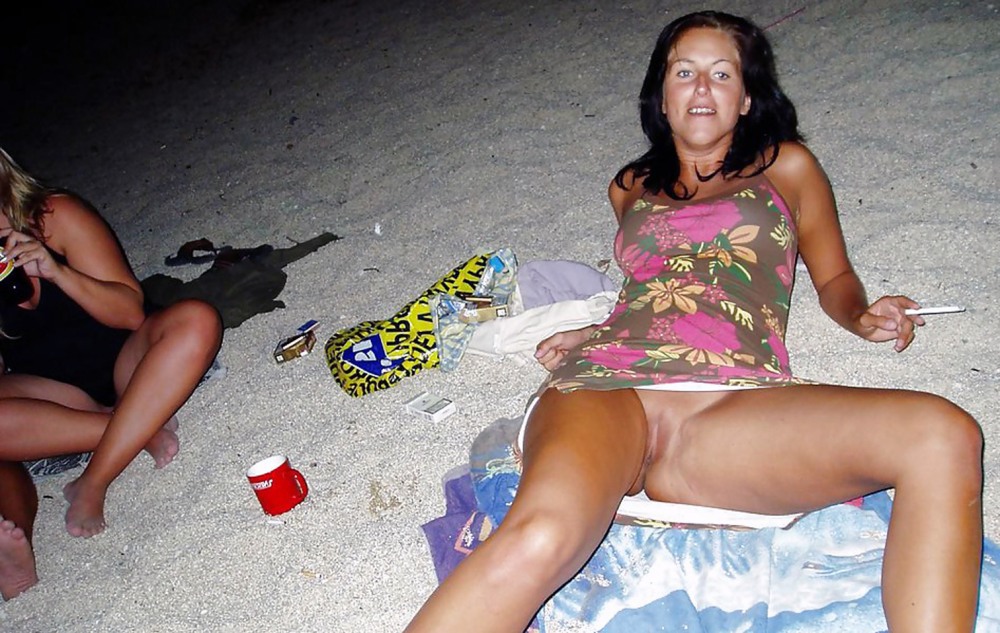 Women in cars without panties
